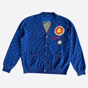 Louis Vuitton Yayoi Kusama Blue Monogram Cardigan